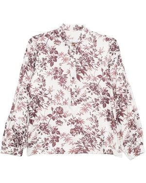 Trame Auree Printed Silk Shirt - White