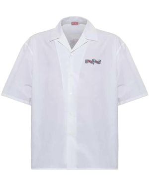 KENZO Short-Sleeved Shirt With Tiger Print - White