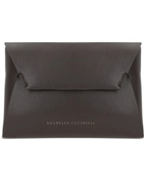 Brunello Cucinelli Duo Clutch - Grey