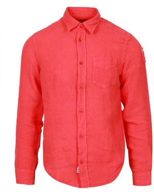 Blauer Hemden Korallenrot