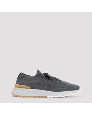 Brunello Cucinelli Cotton Trainers - Grey