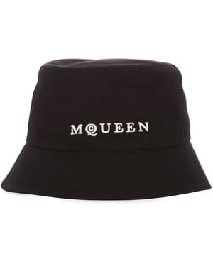 McQueen Alexander MC Königin schwarzer Elfenbeinhut mit schmalem Rand