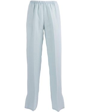 forte_forte Pantalone Elastico Regular Tela Lino Chic - Blue