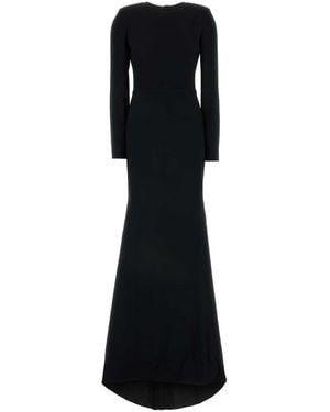 Gucci Crepe Long Dress - Black