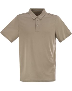 Majestic Majestätisches Baumwoll- und Lyocell Polo -Hemd - Grau