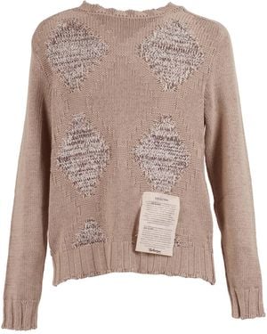 Ballantyne R Neck Pullover - Brown