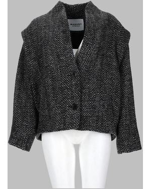 Isabel Marant Drogo Wool Herringbone Jacket - Black