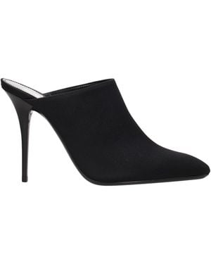 Saint Laurent Ascot Sandals Satin - Black