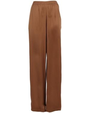 Fabiana Filippi Enver Satin Wide Jogging Trousers - Brown