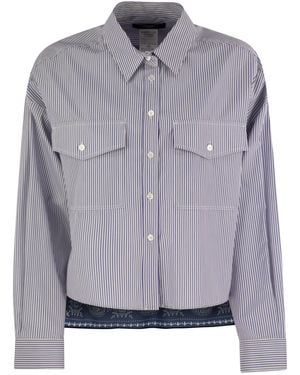 Weekend by Maxmara Weekend Max Mara Doria Heavy Cotton Canvas Shirt - Grey