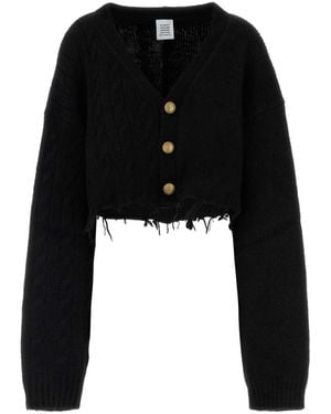 Vetements Alpaca Blend Cardigan - Black