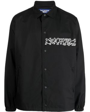 Junya Watanabe Hemdjacke Mit Print - Schwarz