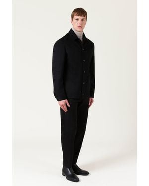 AUTORE Jacket Overshirt Borg - Black