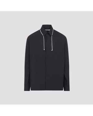Mordecai Cotton Cord Classic Shirt-Uomo - Blu
