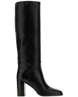 Prada Leather Boots - Black