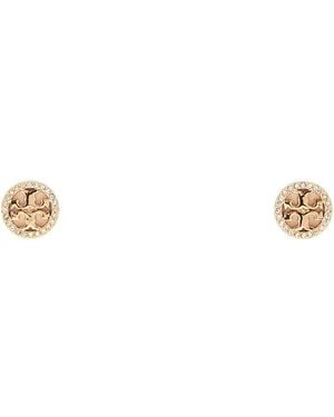 Tory Burch Metal Icon Earrings - White