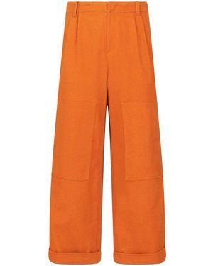 Etro Cropped-Hose Mit Weitem Bein - Orange