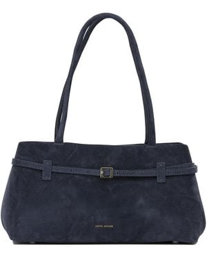 MANU Atelier "Le Cambon East West" Medium Shoulder Bag - Blue