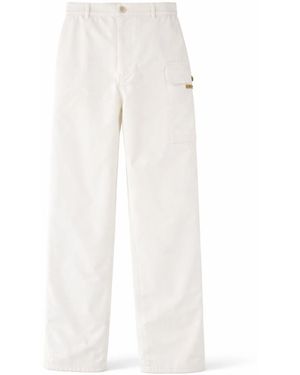 Marni Gabardine Trousers With Cargo Pocket - White