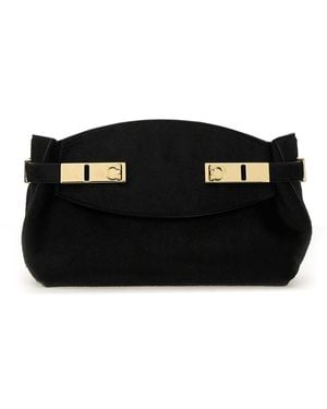 Ferragamo "Umarmung weicher" Tasche - Schwarz