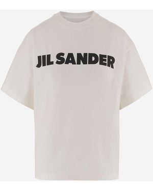 Jil Sander Cotton T Shirt With Logo - White