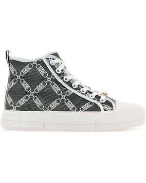 Michael Kors Michael Door Michael Kors Geborduurd Canvas Sneakers - Wit