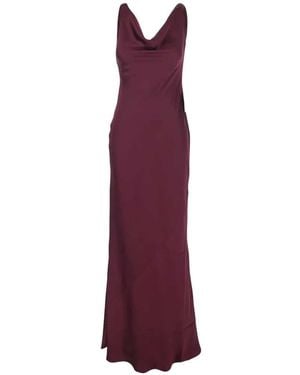 Norma Kamali Drop Shoulder Long Dress - Purple