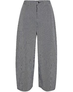 Sarahwear Striped Cotton Tulip Pants - Grey