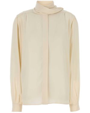 Prada Ivory Silk Shirt - Natural
