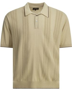 Beams Plus Getextureerd Gebreid Poloshirt Met Knoopsluiting - Meerkleurig