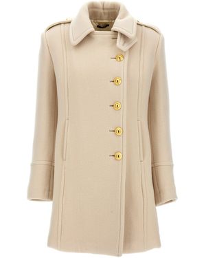 Tom Ford Single-Breasted Wool Coat - Natural