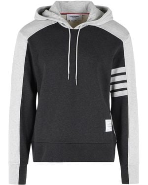 Thom Browne 'Colorblock 4 Bar' Cotton Sweatshirt - Black