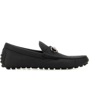 Gucci Leather Driver Loafers - Black