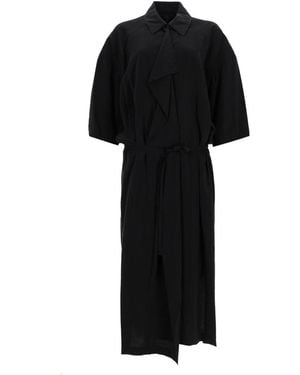 Lemaire Shirt Collar Midi Dress - Black