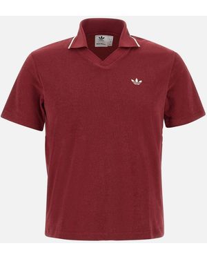adidas Terry burgund kurzärmelpolo - Rot