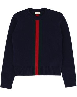 Gucci J L/S Girocollo Wo Plain St W - Blu