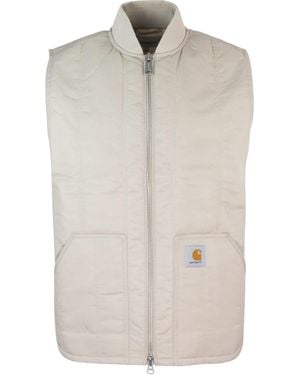 Carhartt Giubbino Smanicato Lachlan Liner Fleur de Sel - Weiß
