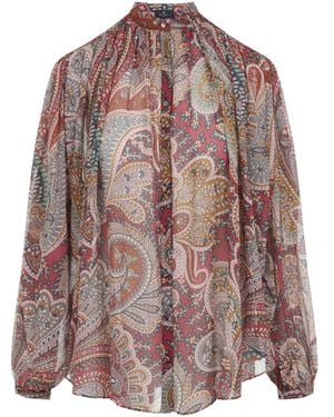 Etro Printed Silk Shirt - Pink