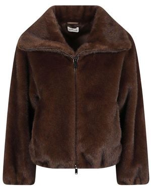 P.A.R.O.S.H. Faux Fur Jacket - Brown