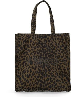 Aspesi Animalier Polyester Handbag - Black