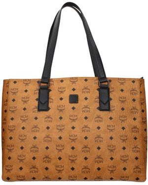 MCM Frauen's Umhängetasche aus braunem/schwarzem Leder