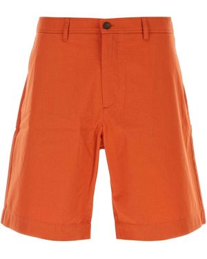 Maison Kitsuné Dark Orange Cotton Bermuda Shorts