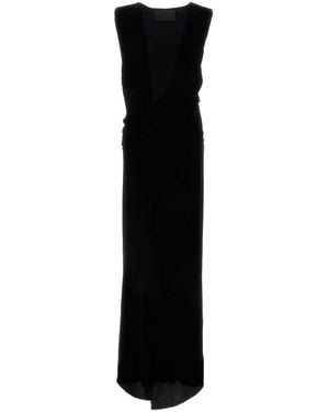 Valentino Garavani Velvet Long Dress - Black