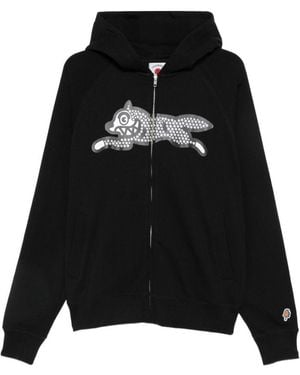 ICECREAM Logo Cotton Hoodie - Black