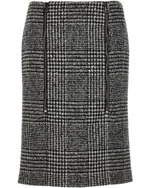 Tom Ford Prince Of Wales Skirt - Grey