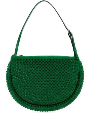 JW Anderson Suede Bumper-Moon Shoulder Bag - Green