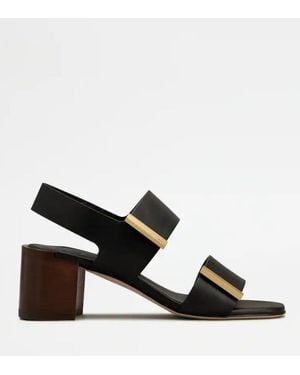 Tod's Leather Sandals - Black