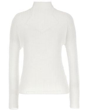 Issey Miyake Wooly Pleats-56' Blouse - White