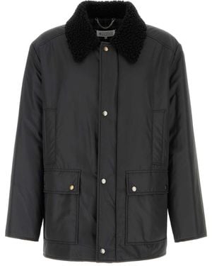 Maison Margiela Graphite Polyester Padded Jacket - Black