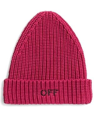 Off-White c/o Virgil Abloh Cappello Beanie Con Logo - Red